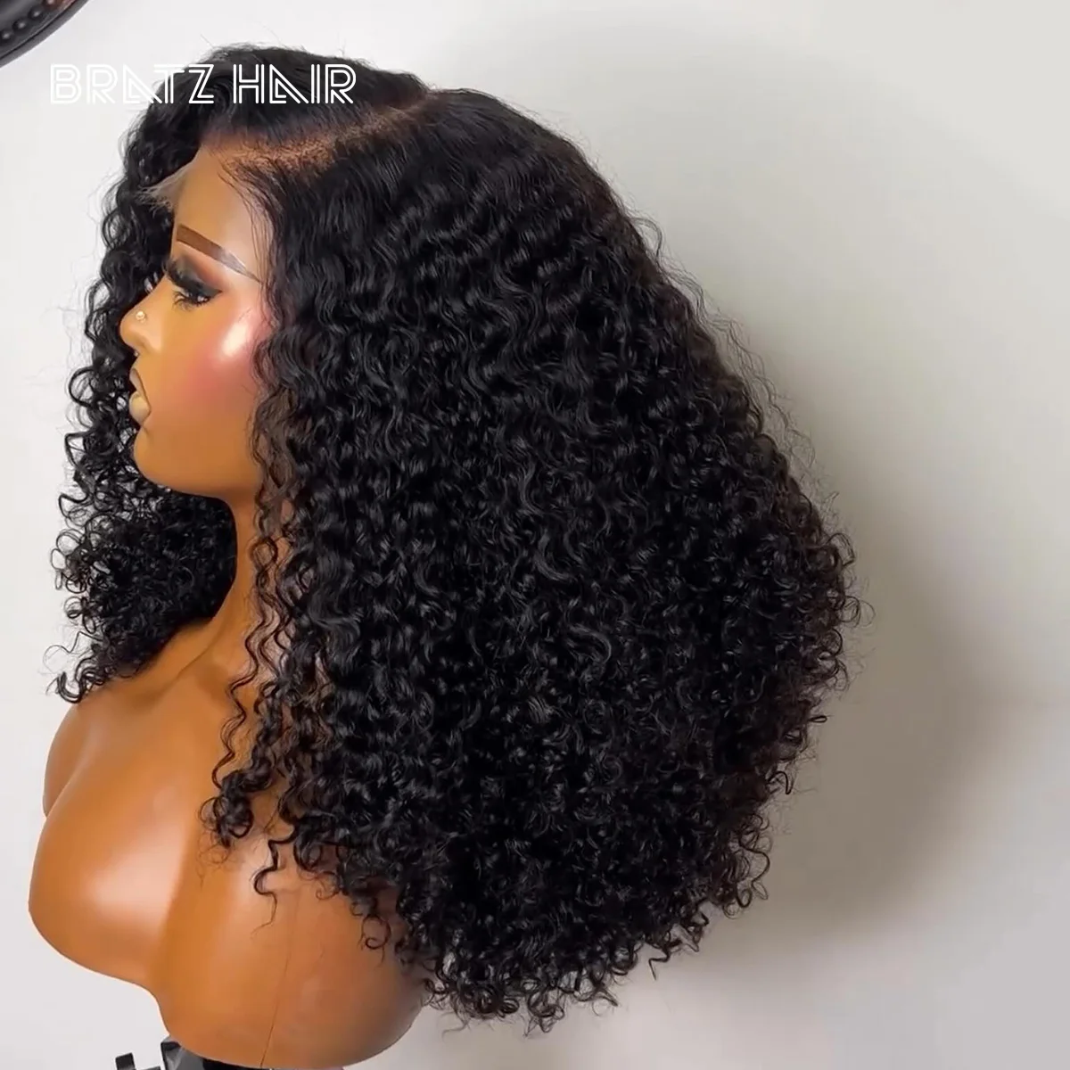 

180 250 Density Short Bob Curly Human Hair Wig Deep Wave 4x4 Closure Wigs Brazilian 13x4 13x6 HD Transparent Lace Frontal Wig