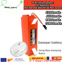 14.4V BRR-2P4S-5200S Robotic Vacuum Cleaner Replacement Battery For Xiaomi Roborock S55 S60 S65 S50 S51 S5 1S 1ST MAX S6 Parts