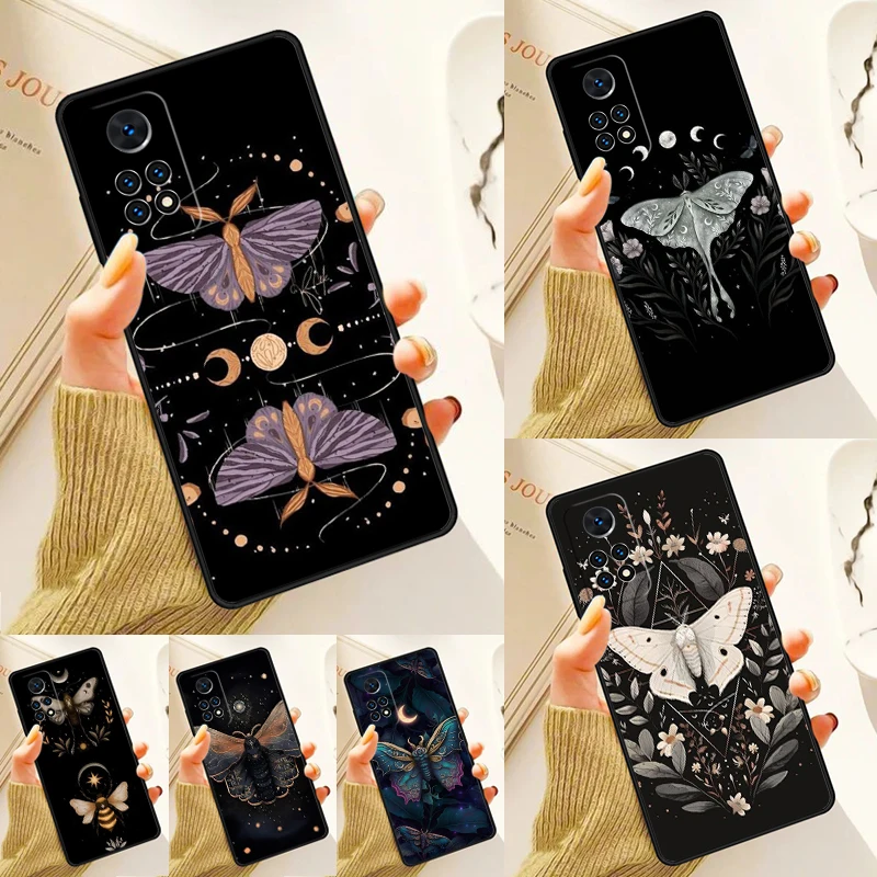 Witchcraft Moth Art Case For Samsung Galaxy S24 Plus S23 S20 S21FE Lite S22 Ultra Note 20 S8 S9 S10 Phone Coque