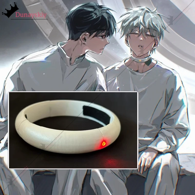 Alien Stage AnimeCosplay Luka Till Ivan Mizi Sua Hyuna Prop Choker 12*2.3cm RolePlay Collar Zielony/czerwony regulowany naszyjnik