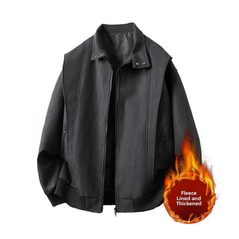 

Ретро американский Sle избагащенного хлопка из искусственной кожи, свободная повседневная верхняя одежда, облегающая осенне-зимняя уличная одежда Sle Co...