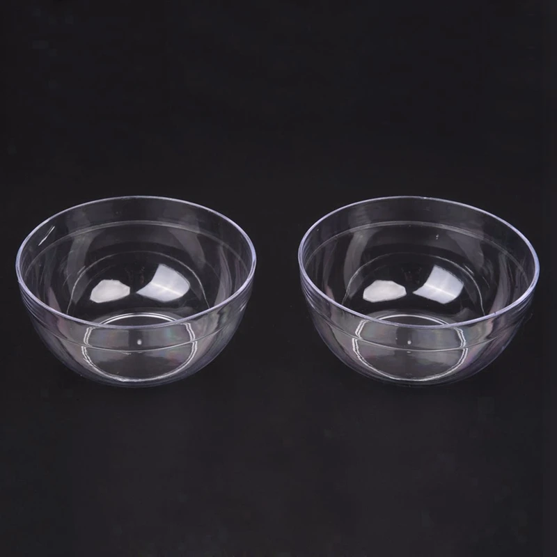 حامل خلاط وعاء قناع بلاستيكي شفاف للوجه مقاس 9 سم × 4.5 سم للنساء 12 قطعة