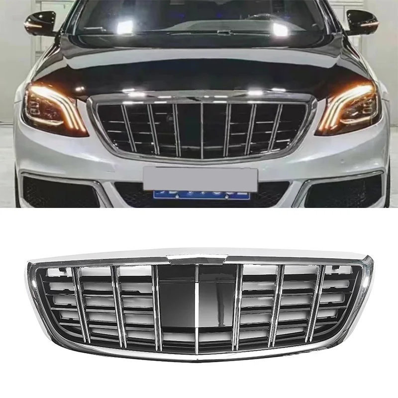 Front Racing Grill Facelift Grilles Upper Grille For Mercedes-Benz W222 S-Class S400 S350 S500 S450 2014-2019 For Brabus Style