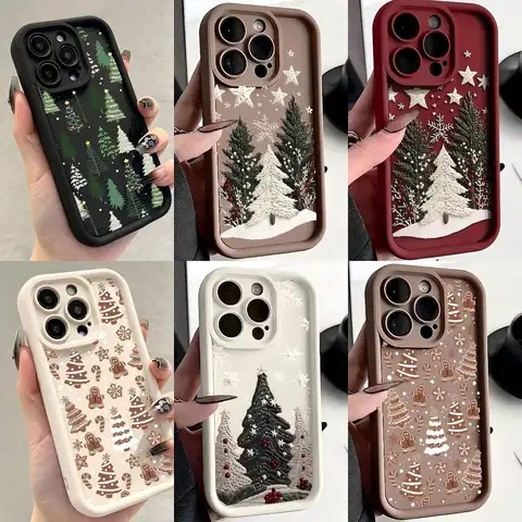 HOT Phone Case For Google Pixel 10 9A 9 8 7 8A 7A Pro XL 4G 5G Soft Silicone TPU Back Cover Green Christmas Tree