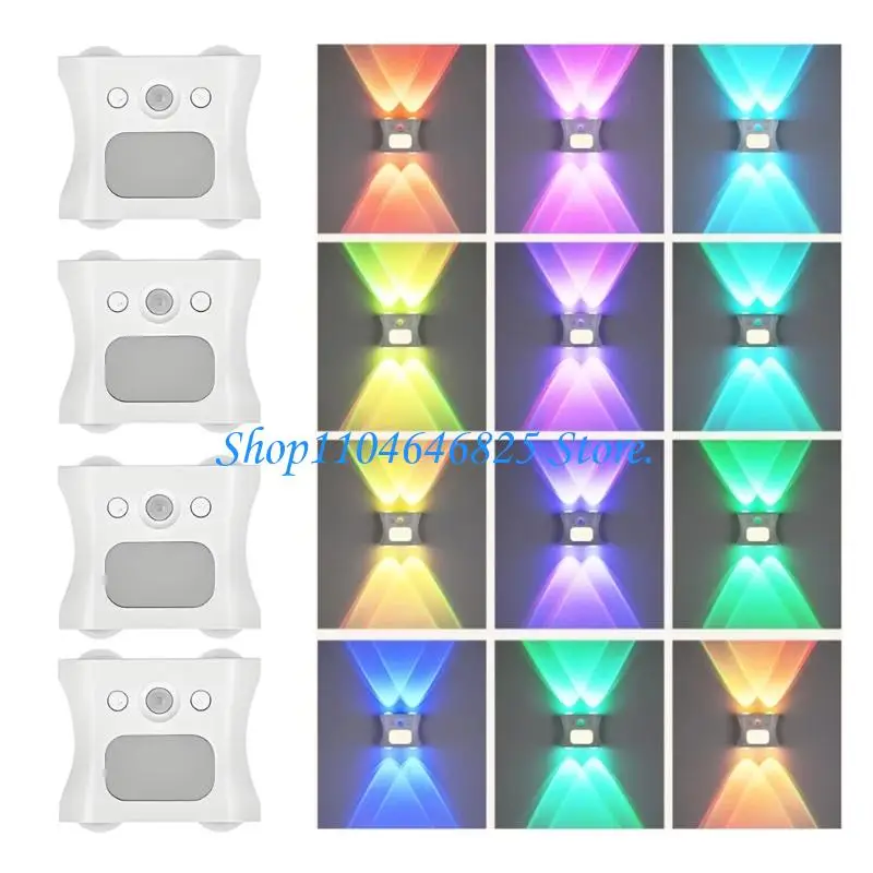Induction Wall Lamp With 16 Changing Color Modes And Intelligent Remote Control For Home Decoration