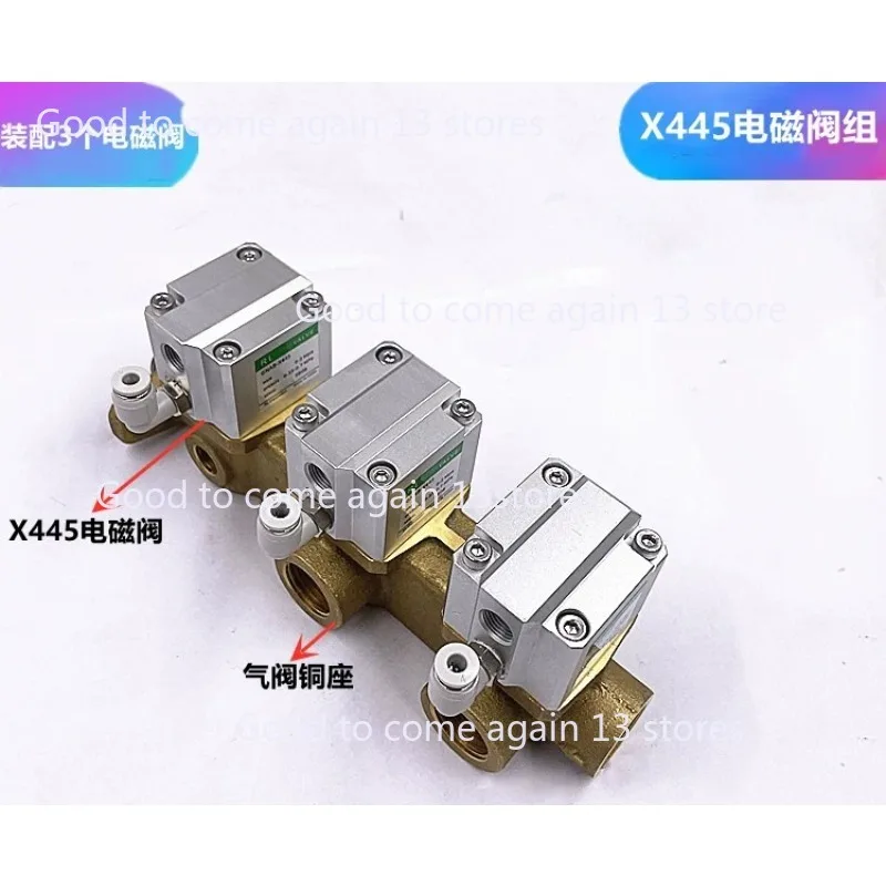 

1 Set GNAB-X445 Triple Solenoid Valve + Brass Valves Seat Base WEDM Air Valves Assembly for Sodick EDM Solenoid Valve