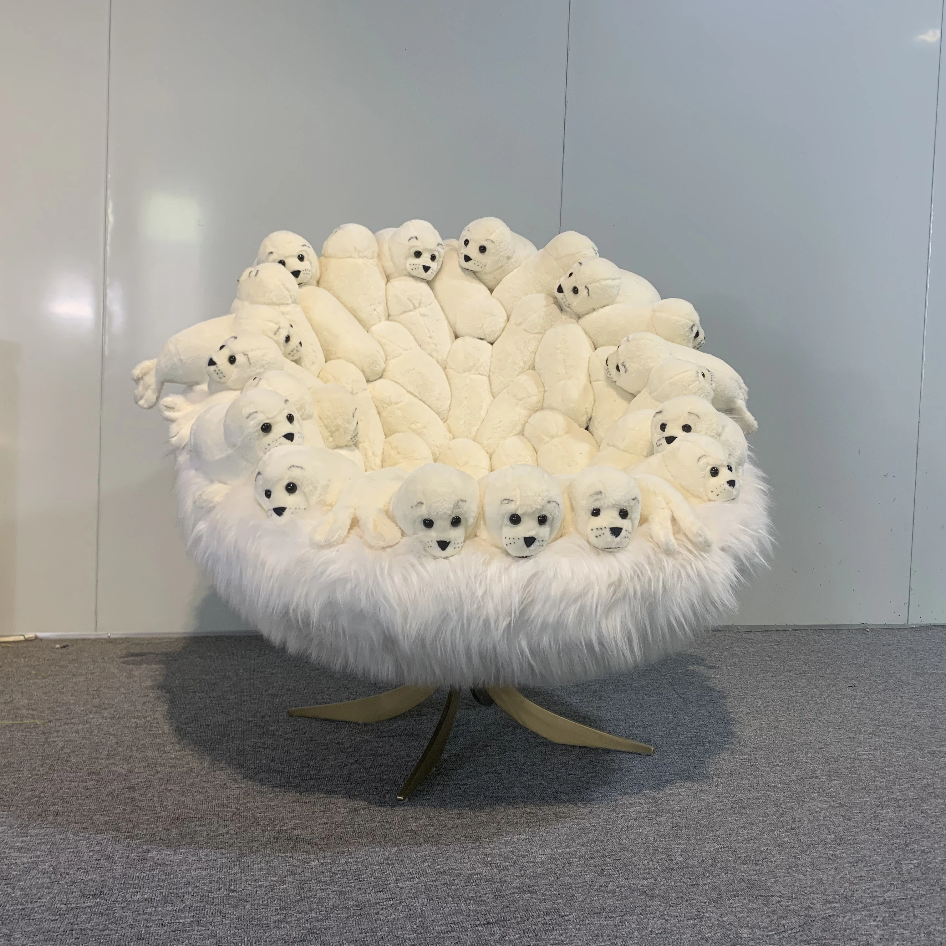 

Дизайнерский кукольный стул, творческая личность, художественная кукла-инопланетянин, кукла-животное, ленивая ткань, диван-кресло с белым медведем, хит продаж