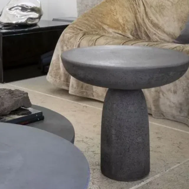 

mModern Simple Design Home Decoration Polished Travertine Marble Coffee Table Beige Natural Japanese Style Round Table l