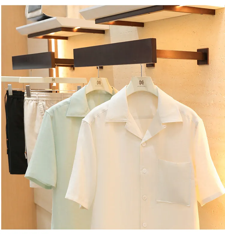 Italian luxury 2026 summer new men's old money style high-end 100% linen loose short-sleeved shirt