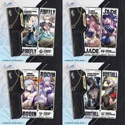New Honkai: Star Rail Laser Ticket Firefly Robin Double-sided Hot Stamping Bookmark Collection Card Cartoon Anime Ornament Gift