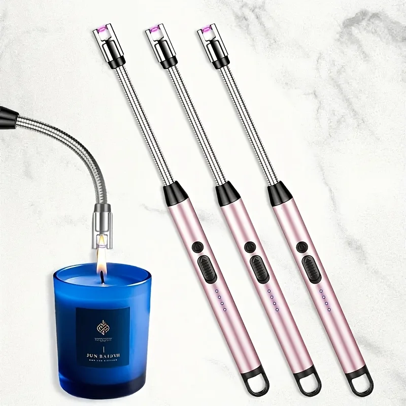 3 Pcs USB Charging Igniter Windproof Lighter Safe Ignition Multi‑Use Lighter for Home Kitchen Camping  Outdoor Scenarios