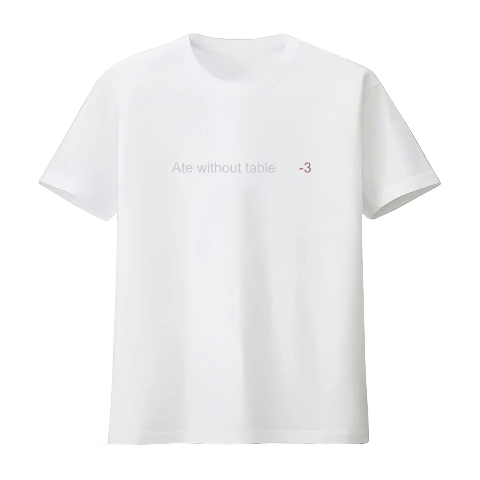 Ate without table T-Shirt Summer Casual Cotton Tee Oversized Streetwear Tops Vintage Graphic Print Loose Fit Short Sleeve