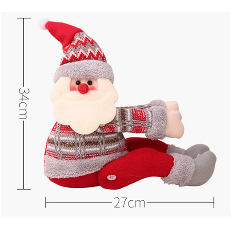 A59E-مجموعة من 2 رباط ربطة عنق بإبزيم ستارة عيد الميلاد، ربطة عنق لطيفة على شكل رجل ثلج سانتا، ديكور عطلة عيد الميلاد للمنزل Du