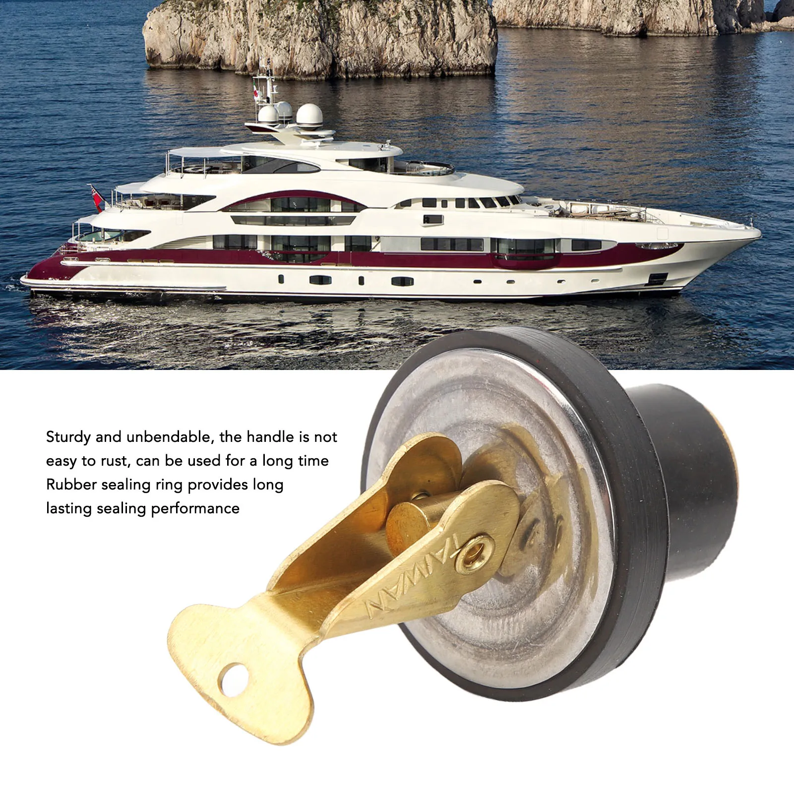 Brass Drain Plug Rugged Rustproof Strong Sealing Compression Drain Plug for Boat Marine Sinks Beams Baitwells Marine Drain Plug