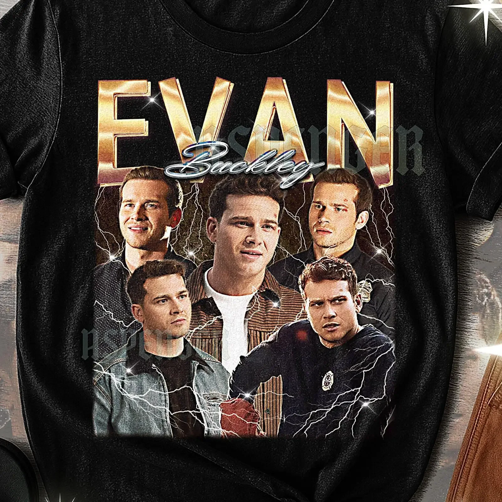 Vintage Evan Buckley 90s Retro Bootleg T Shirt Firefighter TV Character Throwback  vintage Washed streetwear Breathable Unisex