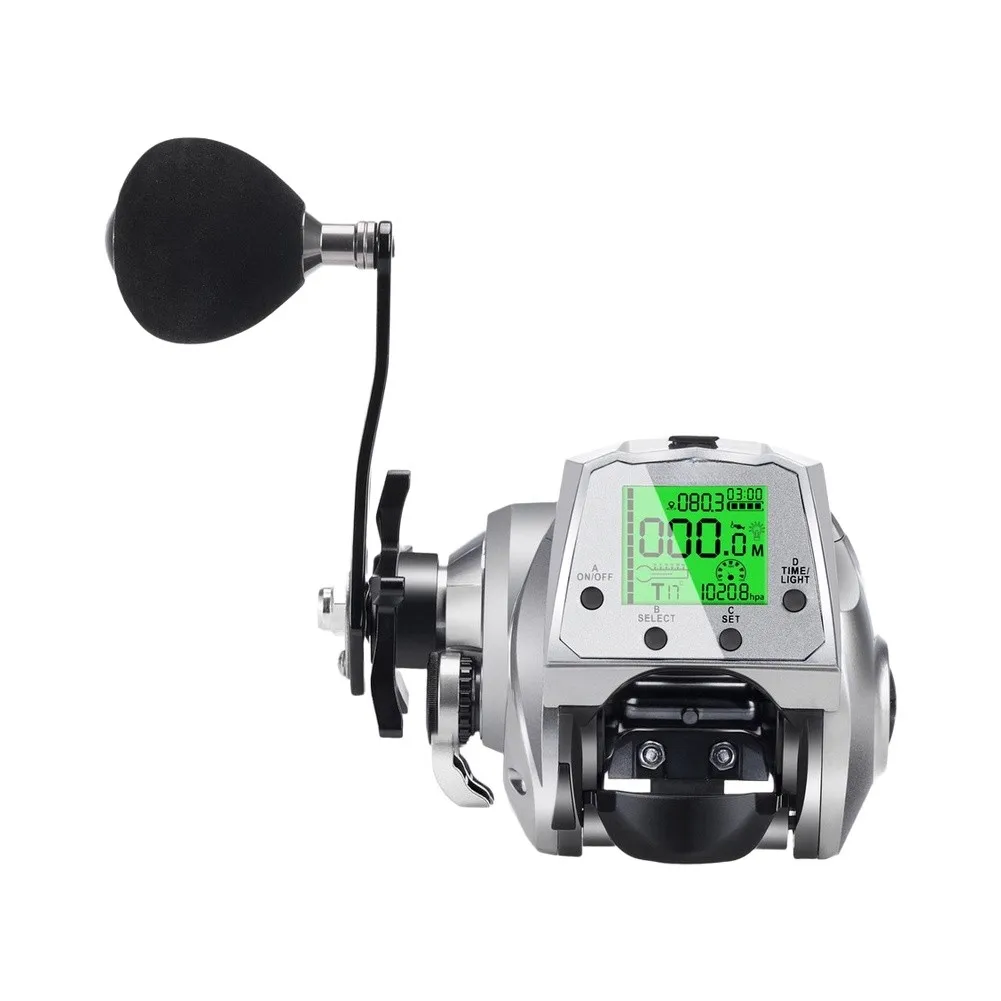 Electric Fishing Wheel TX1200 6.3:1 Gear Ratio 16KG Drag Display Speed Control For Deep Sea Boat Saltwater Freshwater Parts
