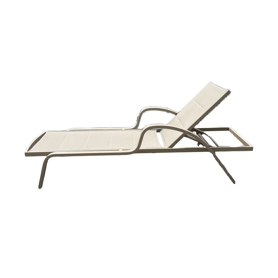 

Unique Outdoor Garden Furniture Aluminum Frame Sun Lounger High Quality Chaise Lounge Swimming Poolside Recliner Chair For Hotel