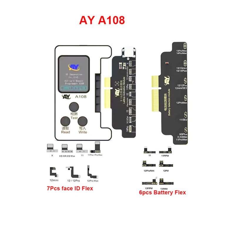 AY A108 Welding Free No Alignment Dot Matrix Projector for X-14 Series Face ID Repair Battery Health Data Recovery Programmer