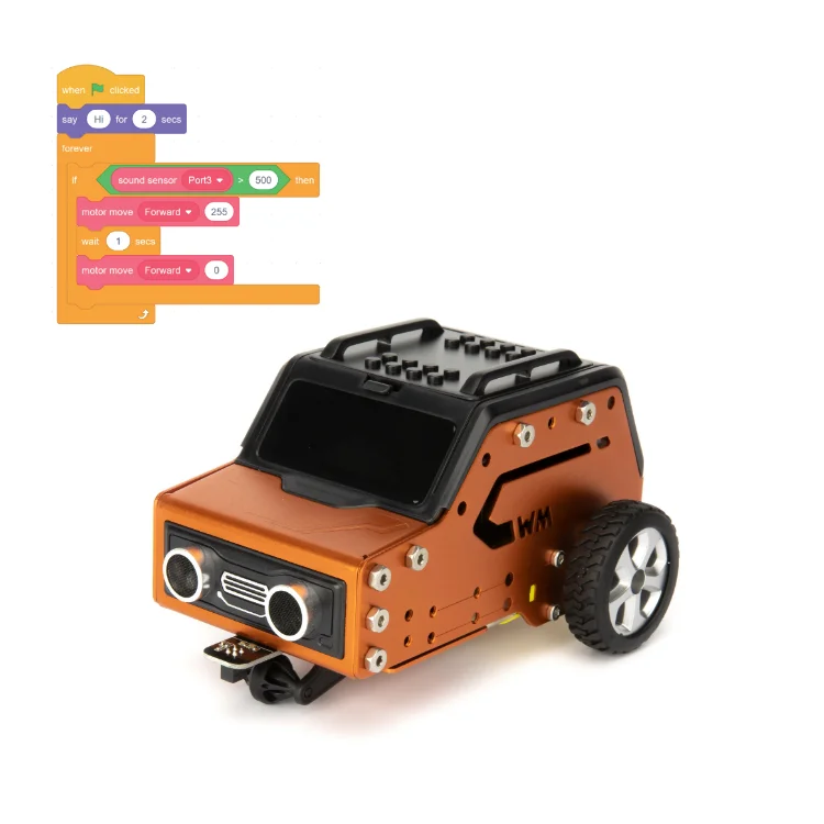 Mini STEM Robot V2.0 Edu Version Kit Obstacle Avoidance Line Following Functions Entry-Level STEAM Scratch Robotics Kits