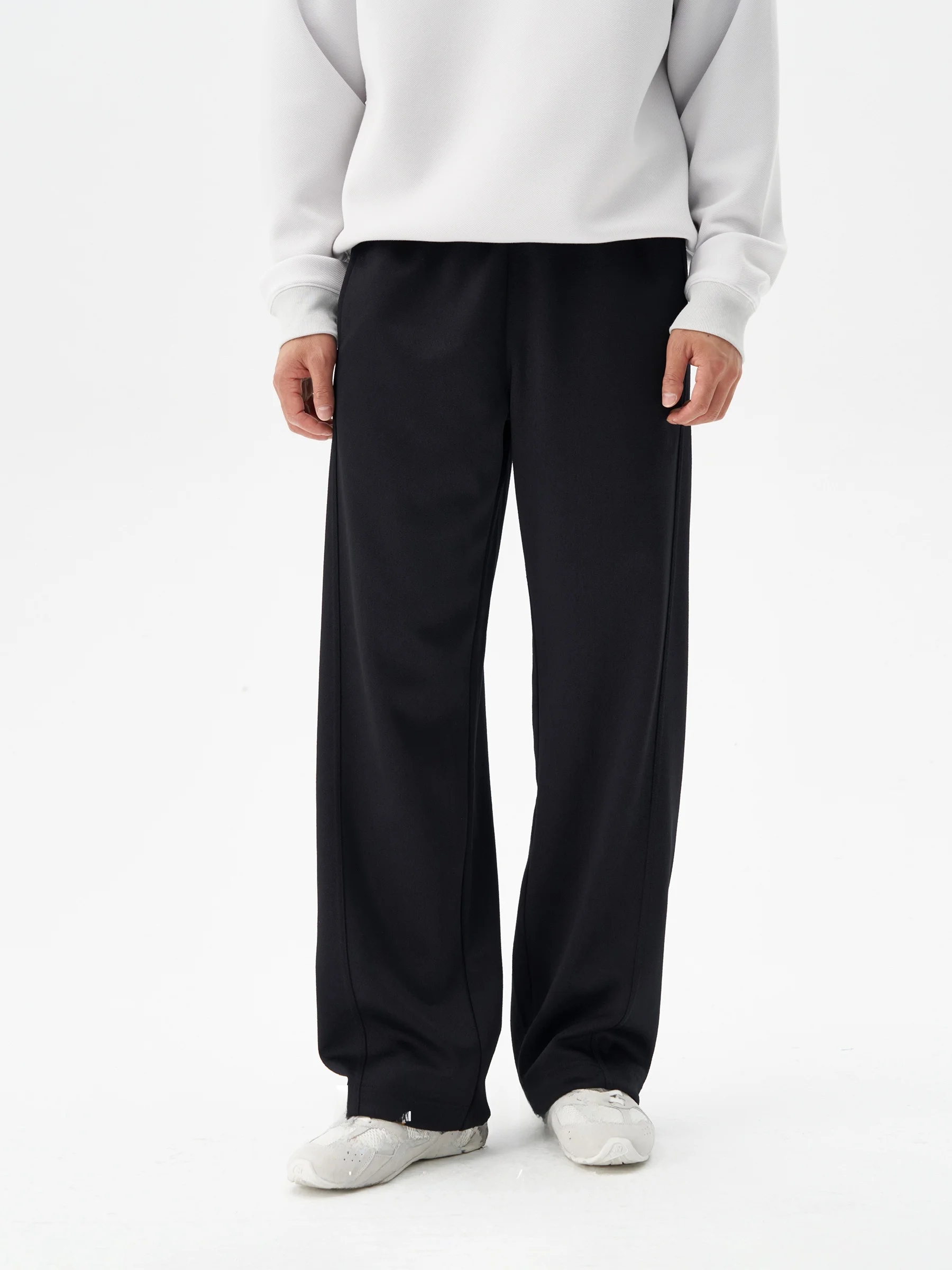 

Lezora Metal Knitted Cotton Casual Sweatpants Men's Straight Leg Drapey Comfortable Faion Urban Sle Spring Autumn Wear