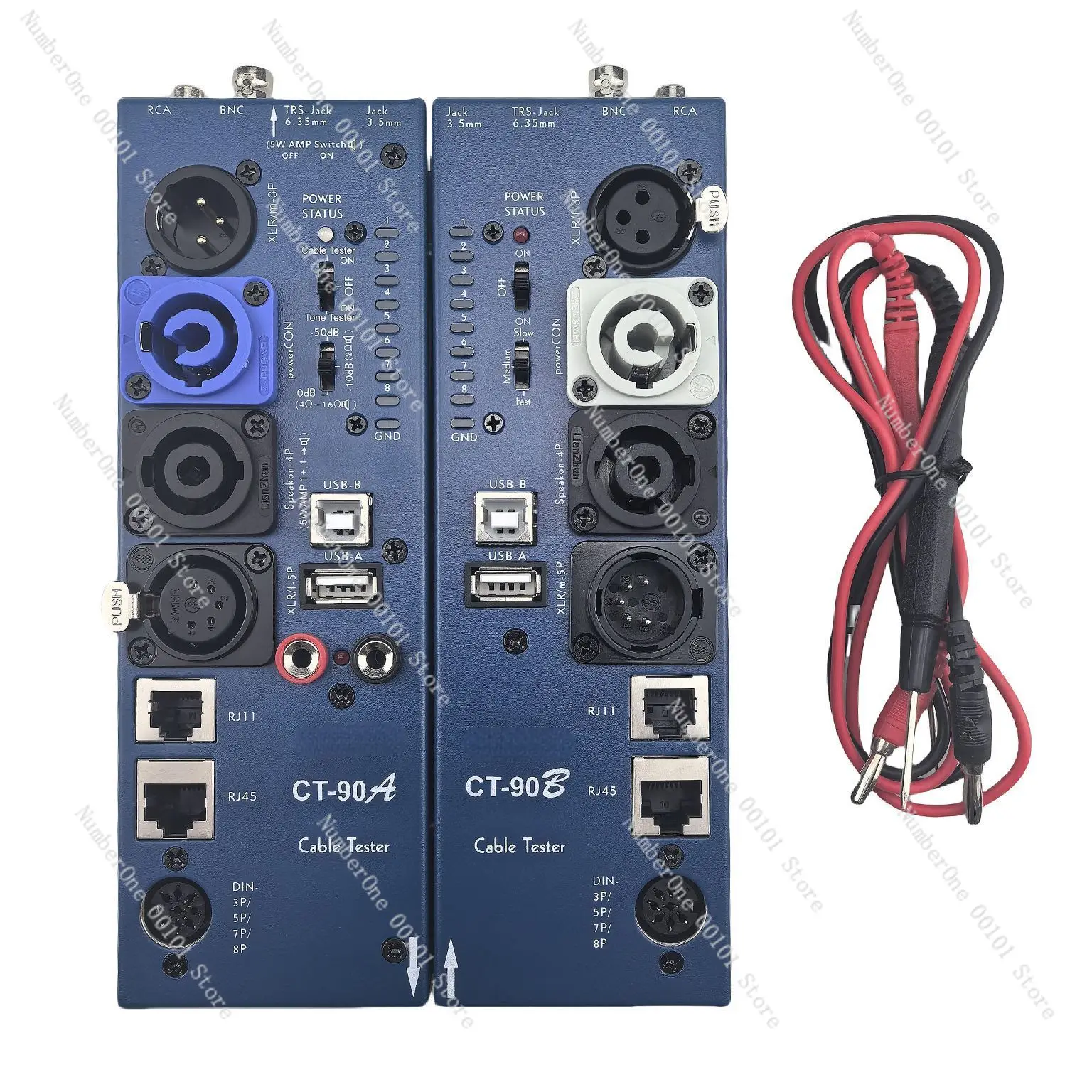 Separate multi-function audio line tester 16-in-1 digital display ct-90 automatic line tester fully automatic digital