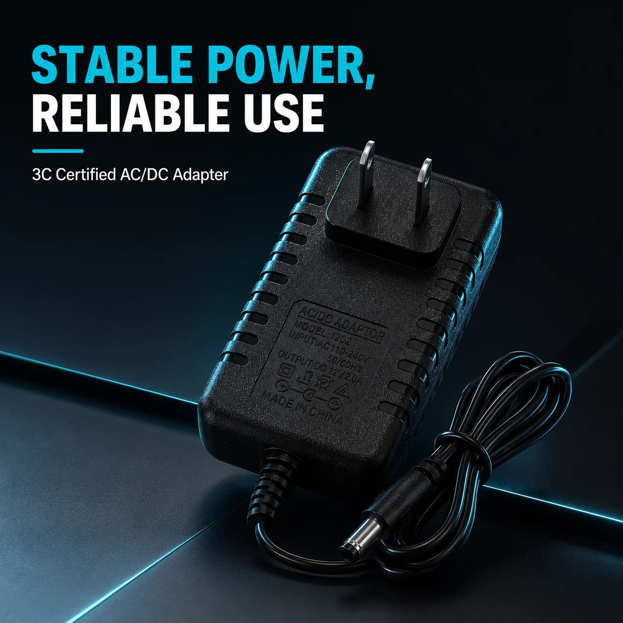 ZhonNa 3C Certified 5V Power Adapter Charger for Router Modem WiFi CCTV Camera Switch Speaker TV Box LED Lamp Power Supply Cord