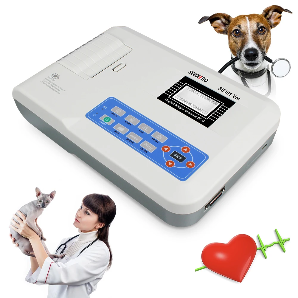 SINOHERO SE101-Vet Single Channel Veterinary Ecg Machine Animal Ecg Electrocardiogram