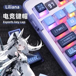 Liliana Customized Keycap Set 117 Key Five-Sided Sublimation ASA Profile Anime Keycaps for Mechanical Keyboard Accessories Gift