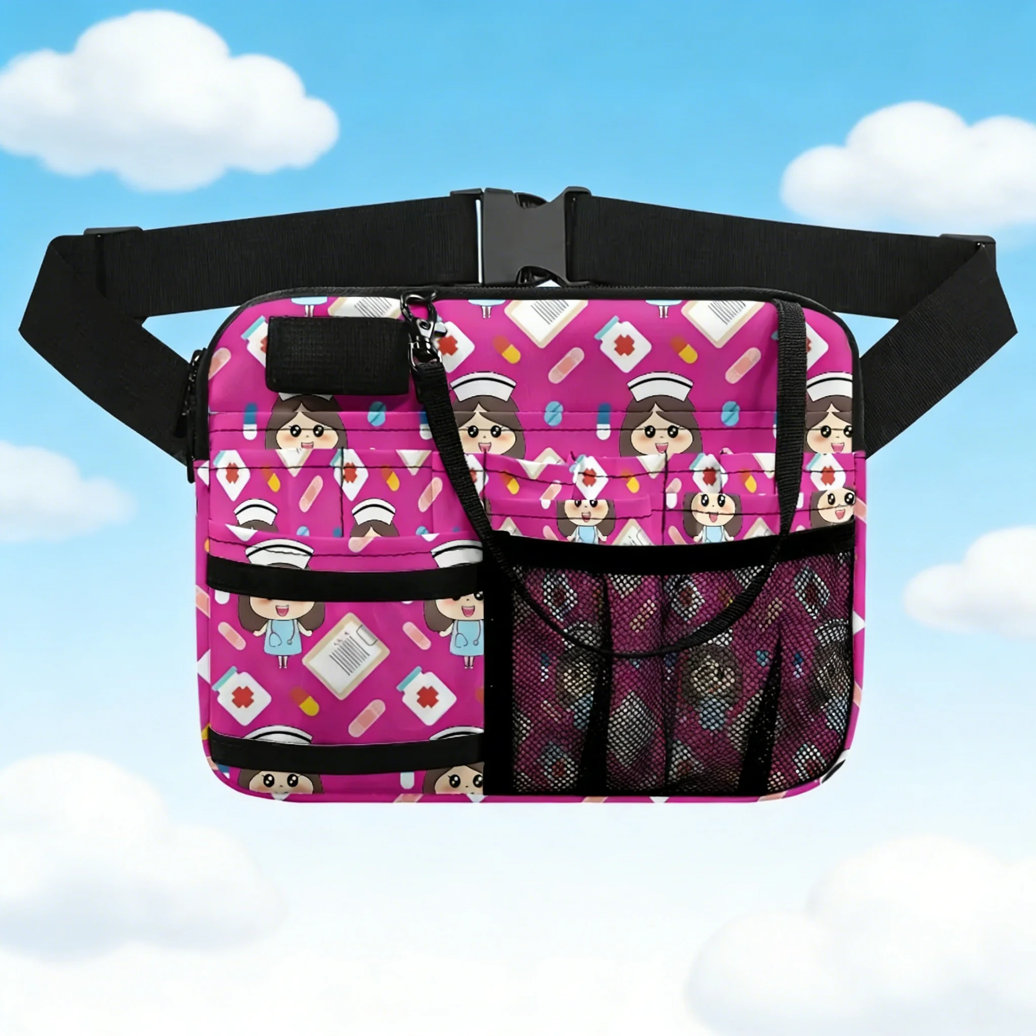 rainbow-nurse-fanny-pack-multi-pocket-medical-waist-bag-for-nursing-students