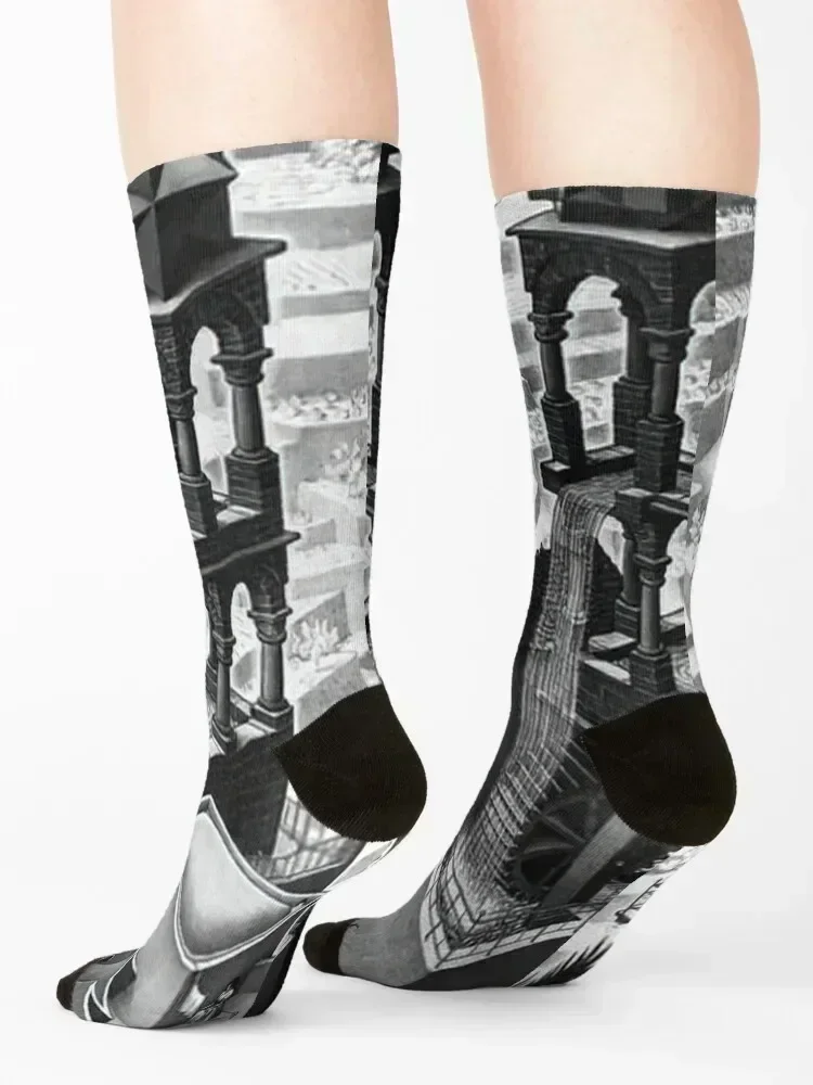 شلال بواسطة إم سي. جوارب Escher Socks لكرة القدم مضادة للانزلاق رياضية وترفيهية شتوية حرارية صيفية للرجال والنساء #4