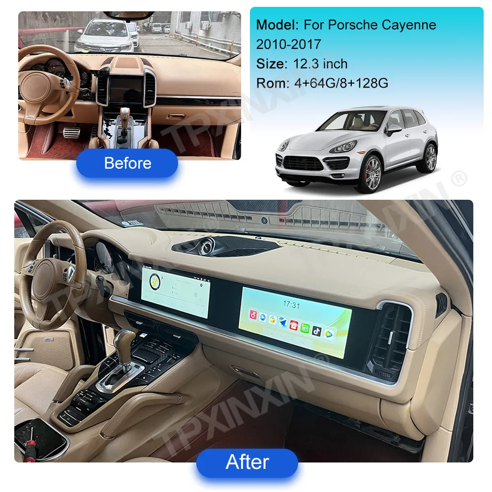 For Porsche Cayenne 958 92A 2010 - 2018 Android Car Radio 2Din Stereo Receiver Autoradio Multimedia Player GPS Navi Head Unit