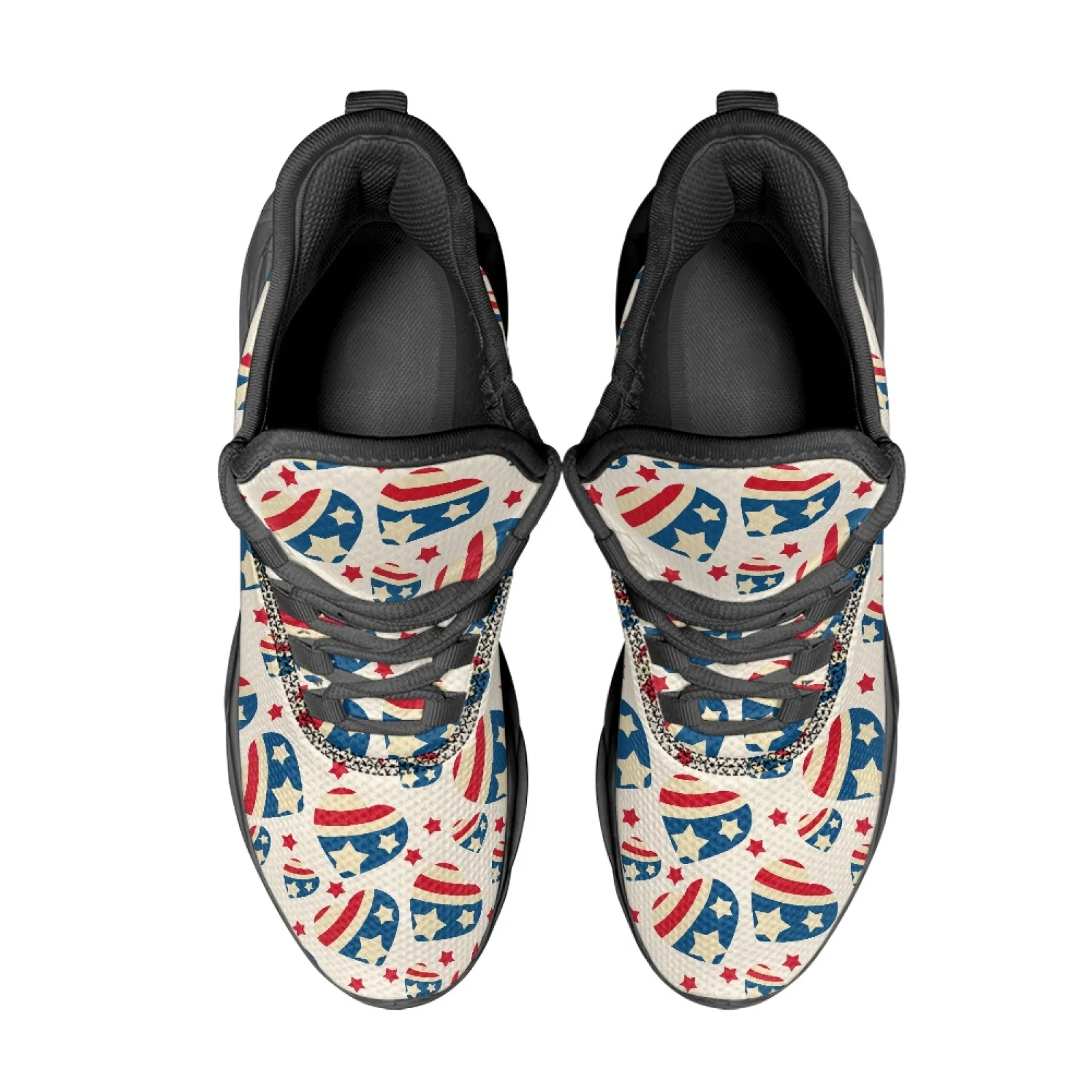 PENSTROLL America Flag Lightweight Jogging Trainers for Men Mesh & EVA Blade Running Shoes Men's Racing Shoes