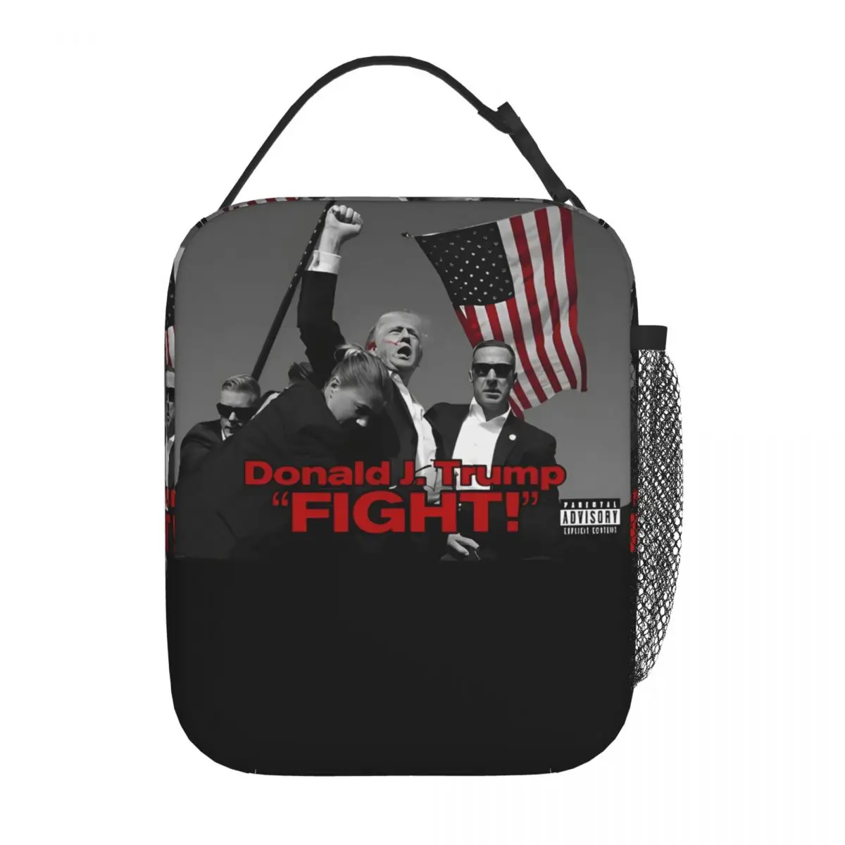 Trump Shot Fight Thermal Insulated Lunch Bags for Picnic 2024 Shooting at Trump Rally Food Bag Container Thermal Cooler Food Box