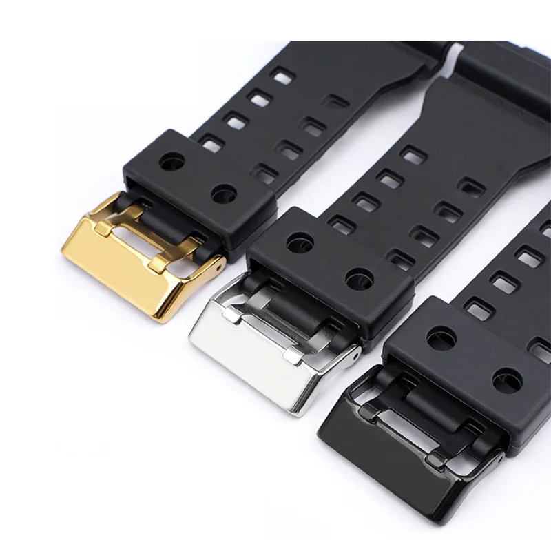 Strap for Casio G-Shock GA-100/110/120/140/200/400/700/800 GD-100/110/120 G-8900 Replacement Men Resin Silicone Watch Band 16mm