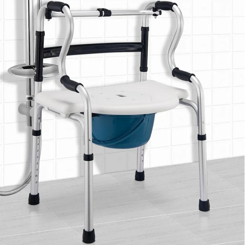 Multi-functional Solid walker aluminum alloy folding toddler walker trolley handrail walker