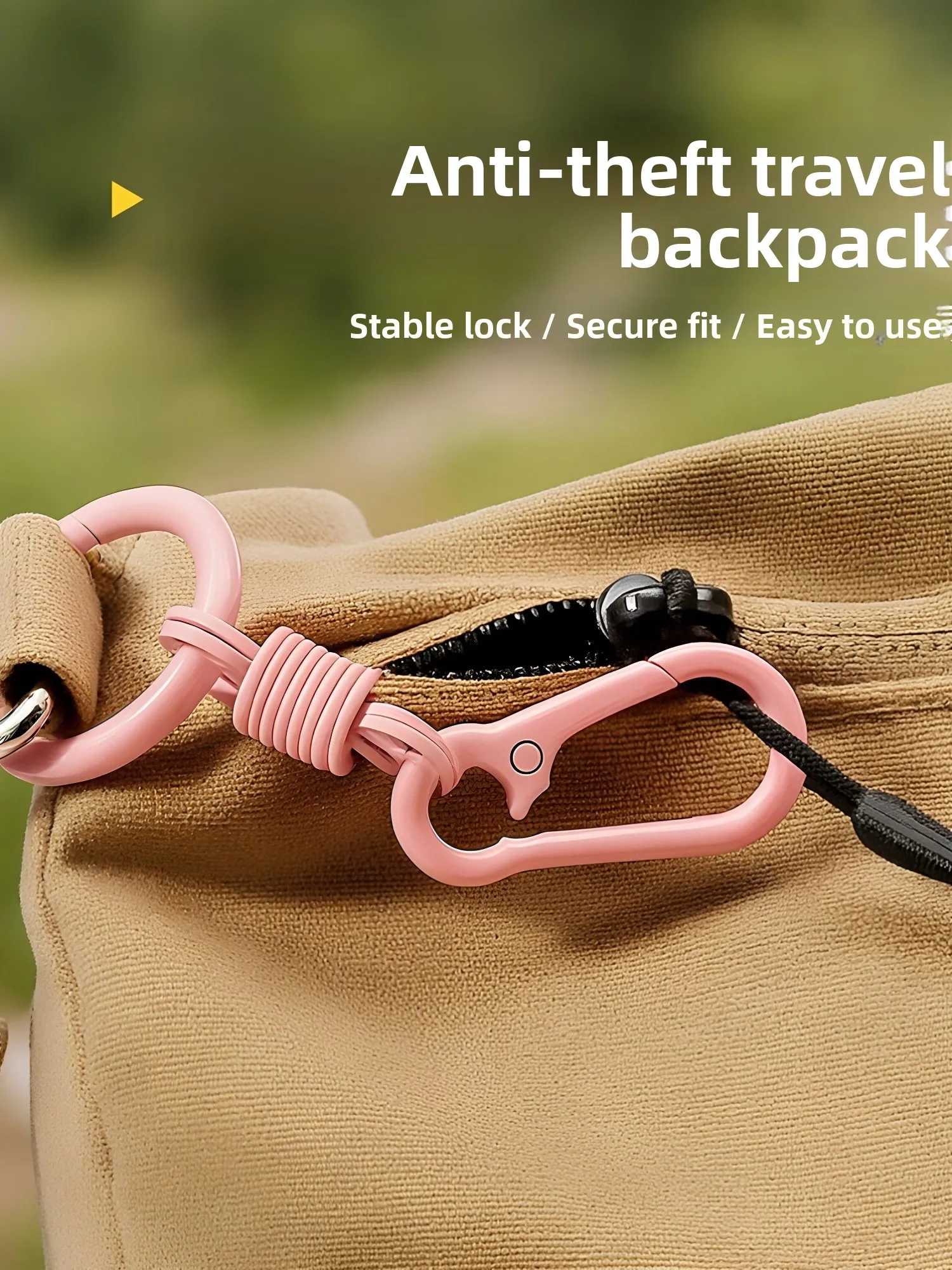 Travel Anti-Theft Buckle Backpack Zipper Lock Eight Character Buckle Travel Essentials Luggage Anti-Lost Safety Buckle