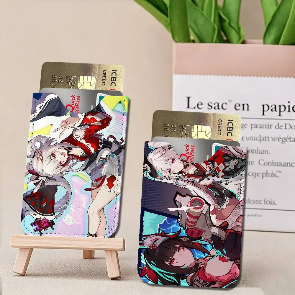 Game Honkai Star Rail Sparkle Ultra Slim Men Leather Wallet Lightweight Credit Bus ID Card Holder Case for Daily Business Use