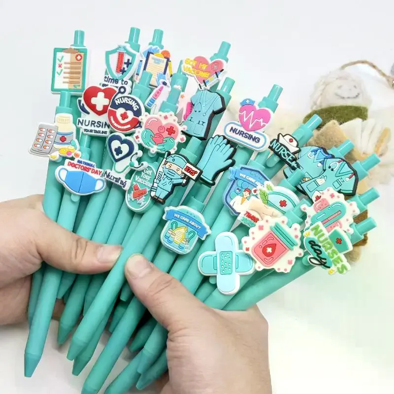 6/10Pcs Medical Record Pens Nurse Doctor Writing Gel Pens Nurses Day Gift Student Retractable Ballpoint Pen