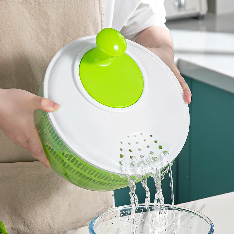 Household vegetable dehydrator hand shake kitchen manual cutting vegetables drain in one throwing basin fruit dryer