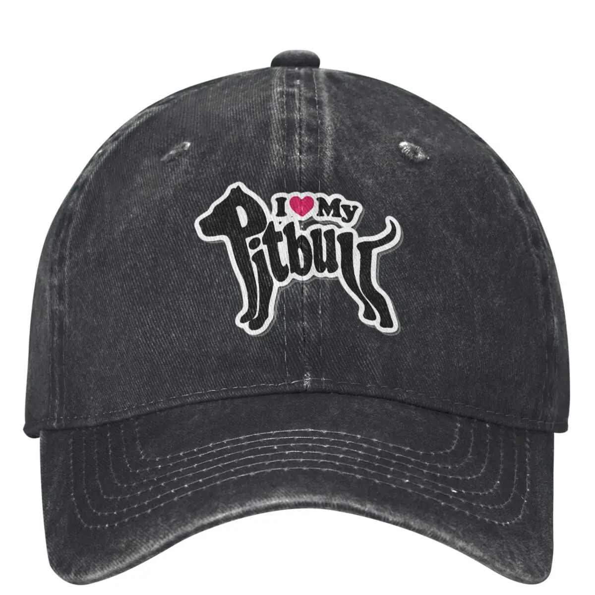 

I LOVE MY PITBULL Denim Baseball Cap Outdoor Gym Trucker Hat Summer Unisex Men y2k Retro Sunshade Baseball Caps