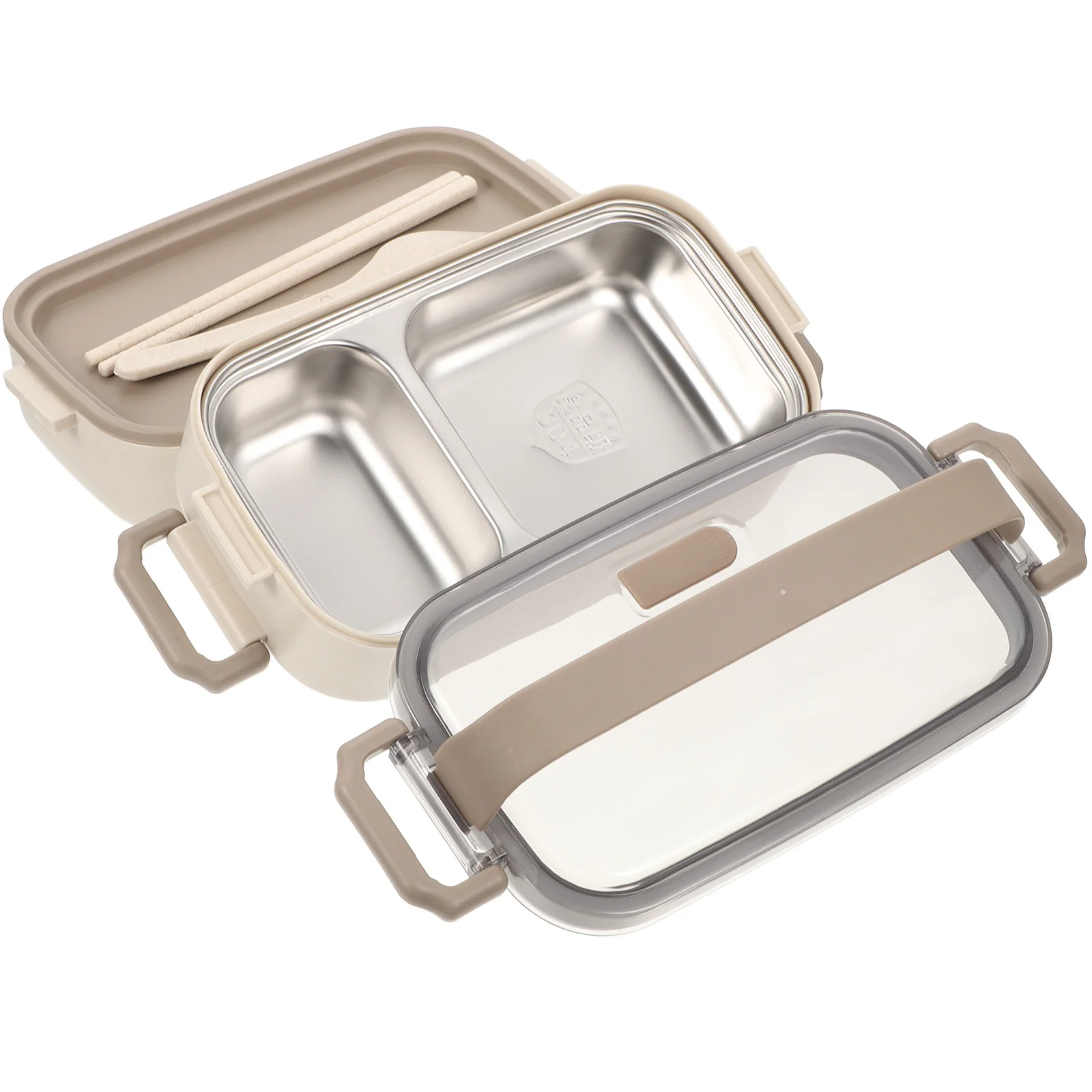

Stainless Steel Bento Leakproof Lunch For Adults Divided Food Storage Container Portable Meal Box Office Travel School