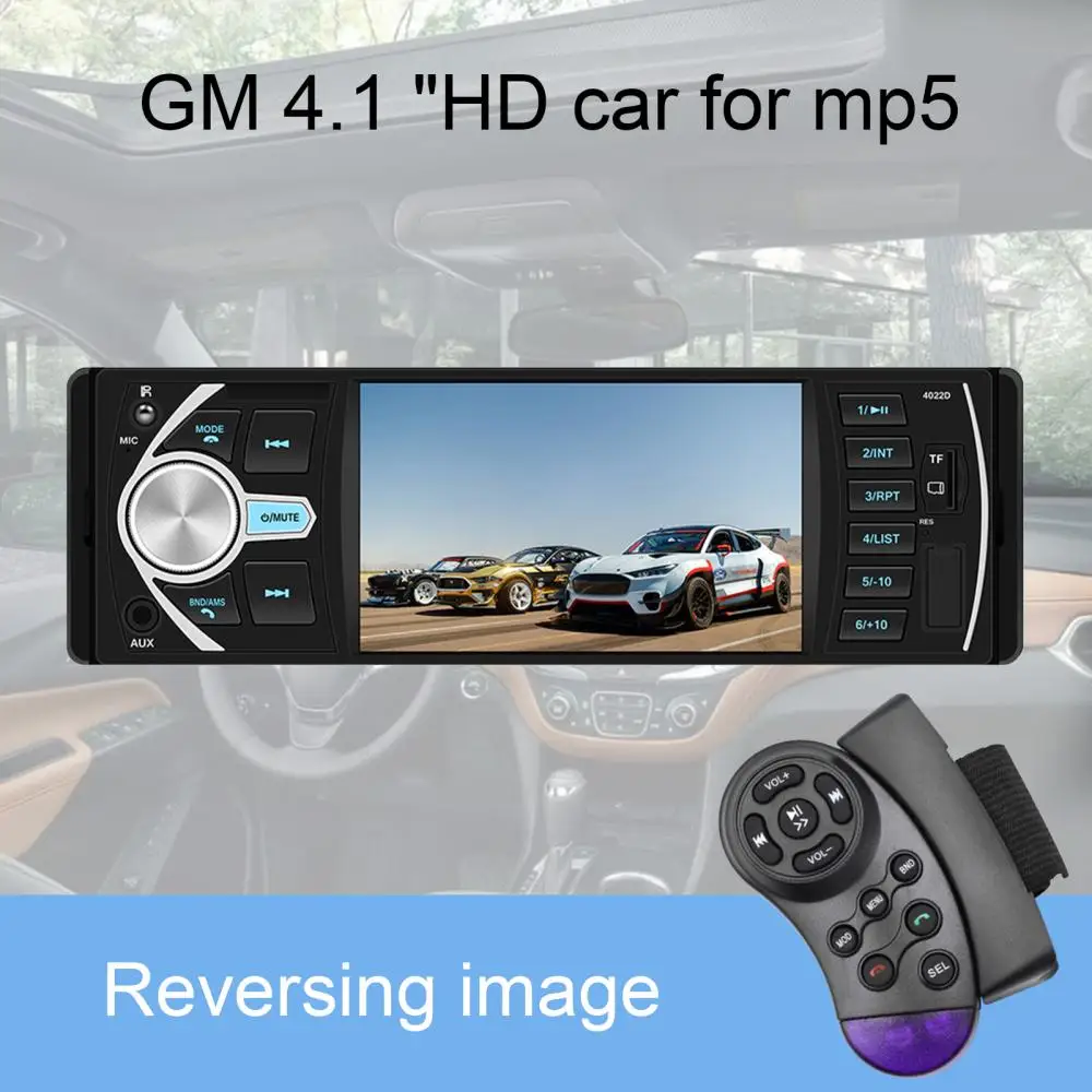 

4022B Car MP5 Bluetooth compatible Steering Wheel Control 1 Din 4 1 inch Screen Auto Stereo Audio In Dash Head Unit