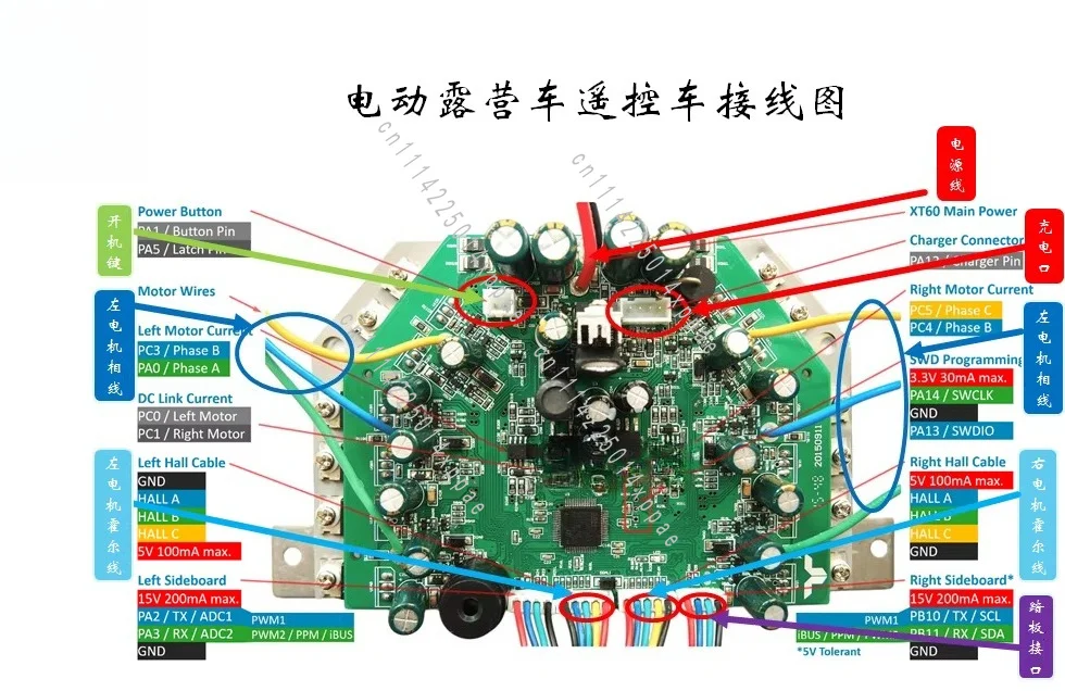 Control Car Remote Control Pedal Hybrid Controller 36V Balance Bike Controller Go-kart Twist Car Camper
