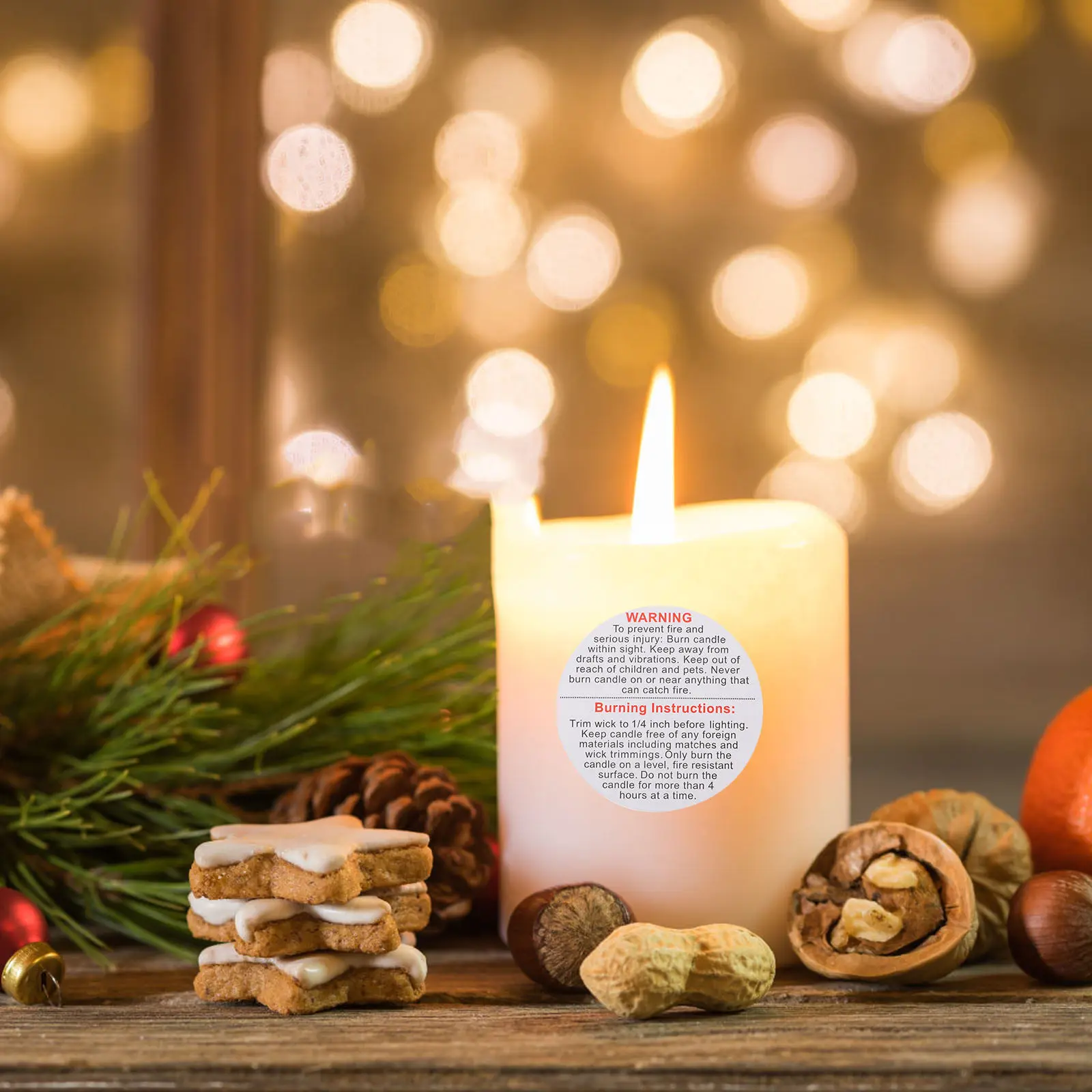 

Круглые предупреждающие этикетки, самоклеящиеся, водонепроницаемые, для маркировки банок, жестяных контейнеров, ароматических свечей