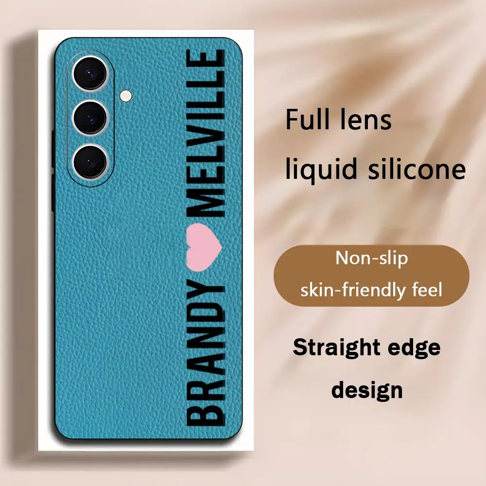 Брендовый чехол для телефона LOGO B-Brandy M-Melvile для Samsung Galaxy S25 S24 S23 S22 S21 S20 Plus Ultra Note20, мягкий черный