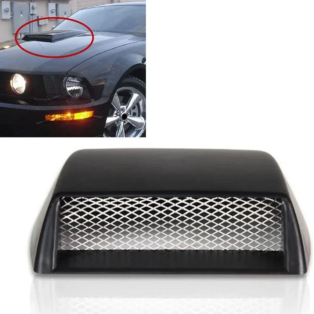 1Pcs Universal Car Decorative Air Flow Intake Hood Scoop Bonnet Supply Vent Sticker Cover Hood Universal Car Accessories