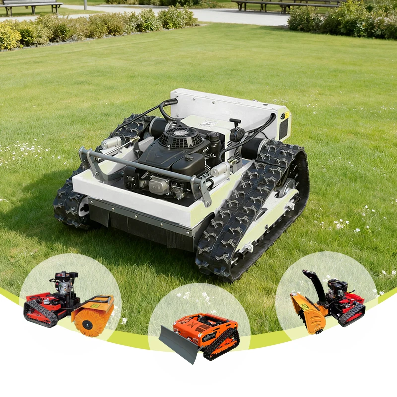 Custom high quality all terrain artificial intelligence remote control lawn mower with engine 550mm lawn tractor