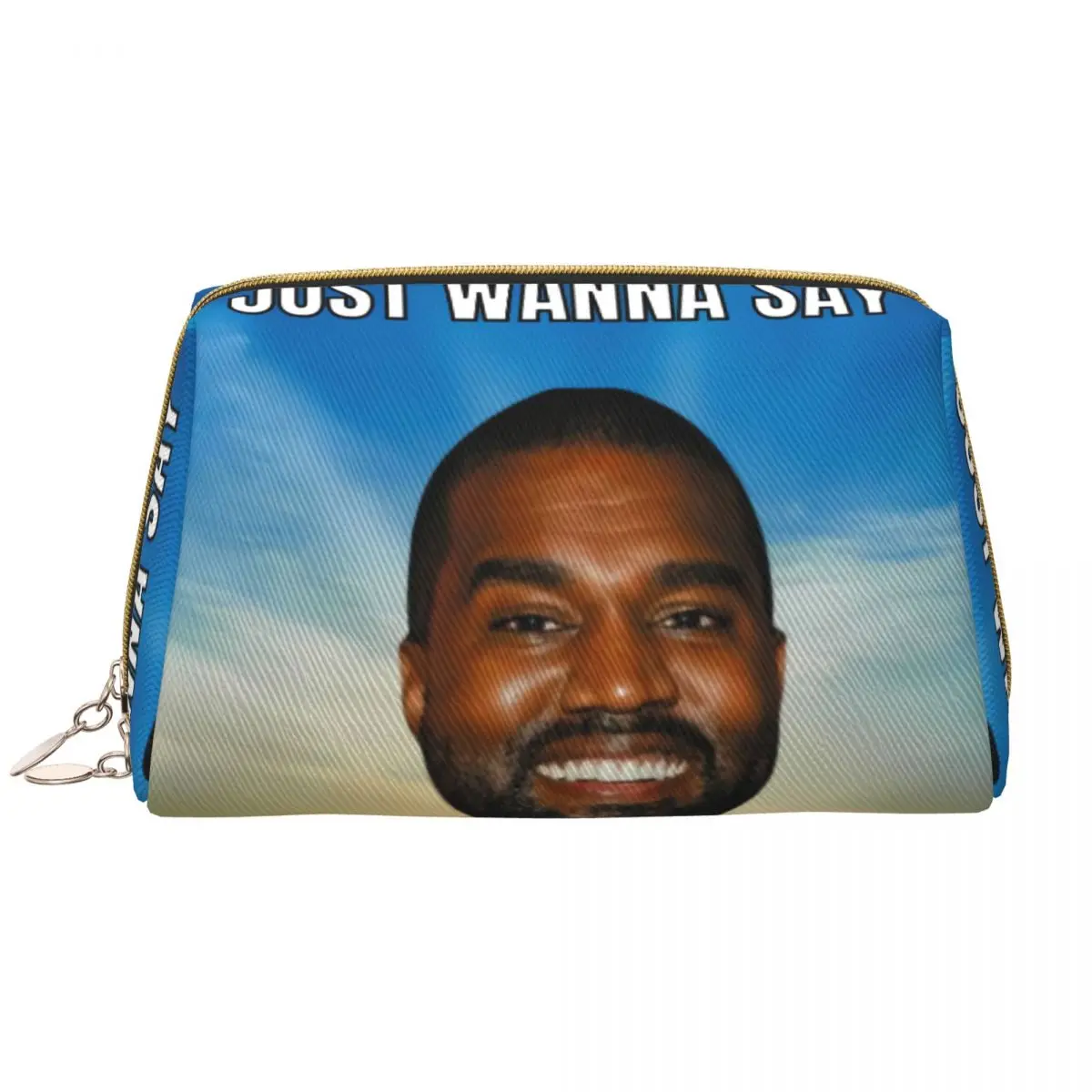 Custom Funny Kanye West Meme Travel Cosmetic Bag Rapper Music Producer Toiletry Makeup Organizer Ladies Beauty Storage Dopp Kit