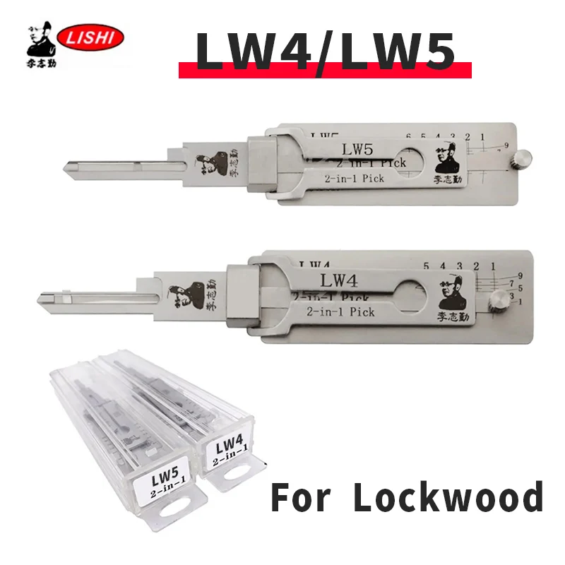 LW4 LW5 LISHI 2in1 For LOCKWOOD Lock Pick Tool Decoder profession Tool  Licksmiths tool