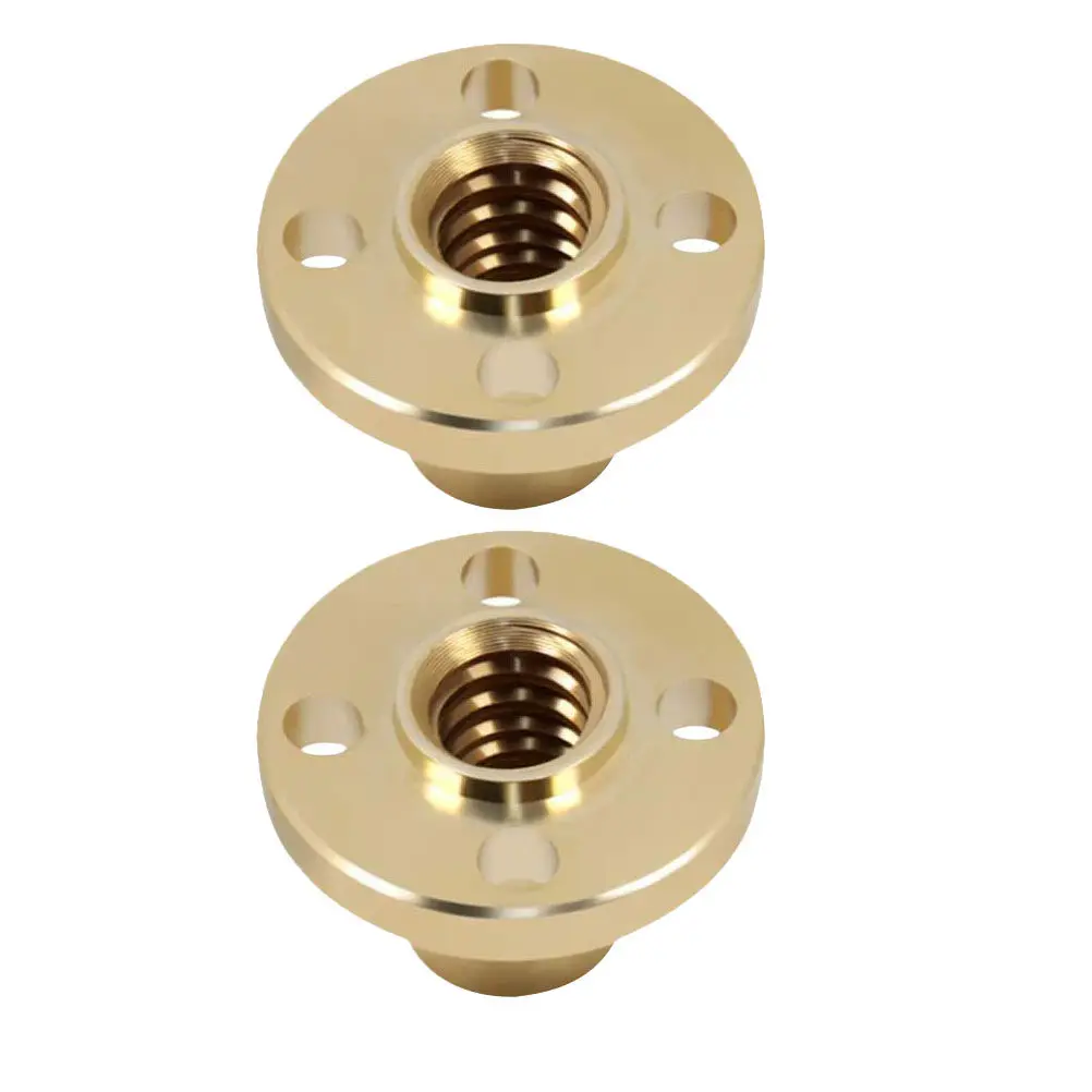 

2Pcs 3D Printer Parts T8 Copper Trapezoidal Nut High Hardness Lead Screw Nut for 3D Printer Accessories T8 Lead Screw